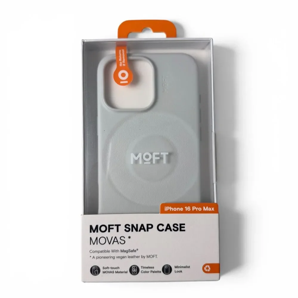 moft snap movas iphone 16 pro max magsafe vegan leather case misty cove